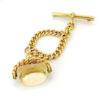 9ct Gold Swivel Citrine Fob Suspended From A T- Bar Brooch