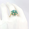 9ct Gold Turquoise & Pearl Cluster Ring