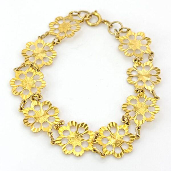 9ct Rose Gold Daisy Friendship Bracelet