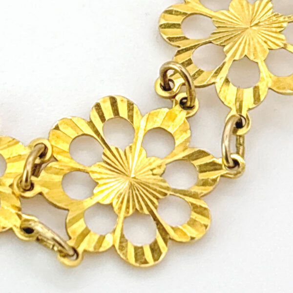 9ct Rose Gold Daisy Friendship Bracelet