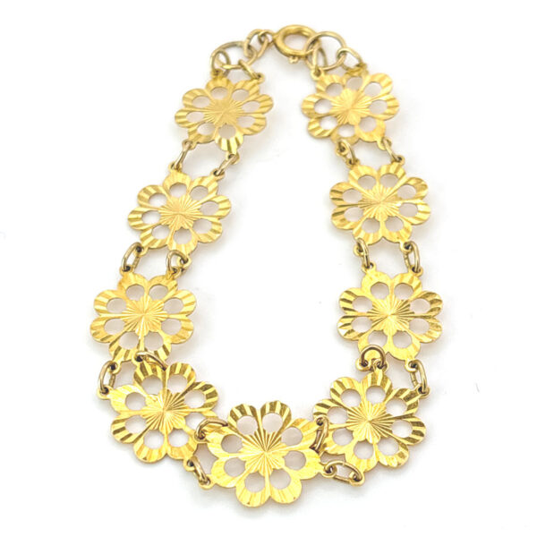 9ct Rose Gold Daisy Friendship Bracelet