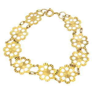 9ct Rose Gold Daisy Friendship Bracelet