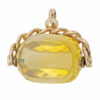9ct Rose Gold Swivel Citrine Twisted Rope Fob Seal