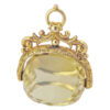 9ct Rose Gold Victorian Swivel Citrine Fob Seal