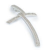 9ct White Gold and  Diamonds Knot Cross Pendant