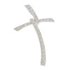 9ct White Gold and  Diamonds Knot Cross Pendant