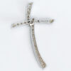 9ct White Gold and  Diamonds Knot Cross Pendant