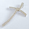 9ct White Gold and  Diamonds Knot Cross Pendant