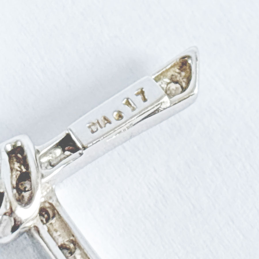 9ct White Gold and Diamonds Knot Cross Pendant - Clyde on 4th