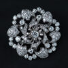 Antique Starburst Diamond and Platinum Brooch C1930