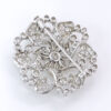 Antique Starburst Diamond and Platinum Brooch C1930
