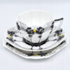 Art Deco Shelley Queen Anne Trio Sunrise And Tall Trees 11479