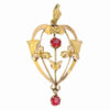 Art Nouveau 9ct Garnet Pendant C1910