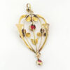Art Nouveau 9ct Garnet Pendant C1910