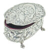 Art Nouveau Hallmarked Silver Decorative Trinket Box  Birmingham 1905