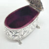Art Nouveau Hallmarked Silver Decorative Trinket Box  Birmingham 1905