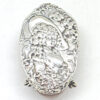 Art Nouveau Hallmarked Silver Decorative Trinket Box  Birmingham 1905