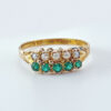 Georgian 15Ct Gold Emerald and Split Pearl Ring C1821