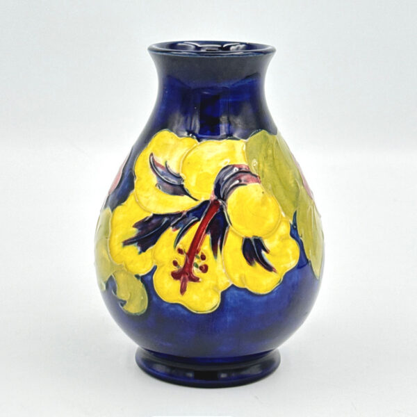 Moorcroft Hibiscus Blue Ground Vase