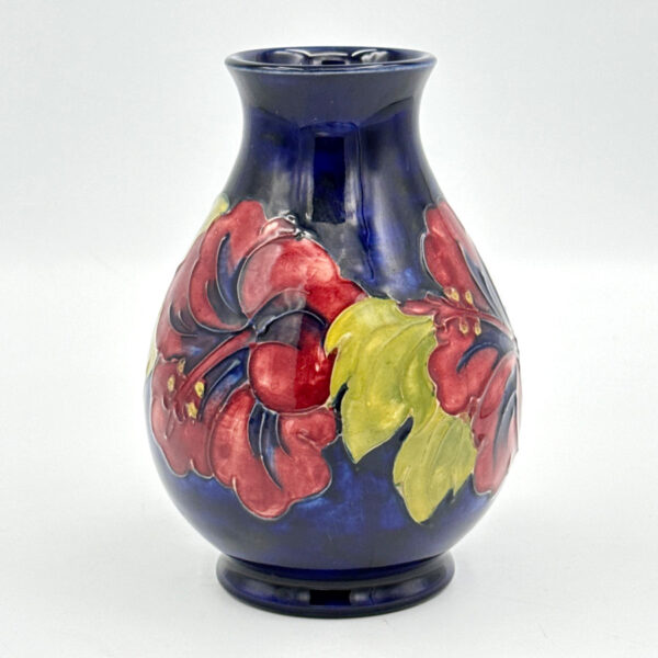Moorcroft Hibiscus Blue Ground Vase