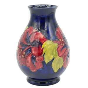 Moorcroft Hibiscus Blue Ground Vase