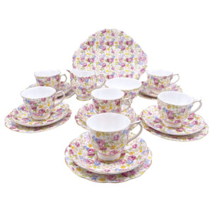 Royal-Albert-Crown-China-Floral-Chintz-21-Piece-Set-C1925 Royal Albert Crown China Floral Chintz 21 Piece Set C1925