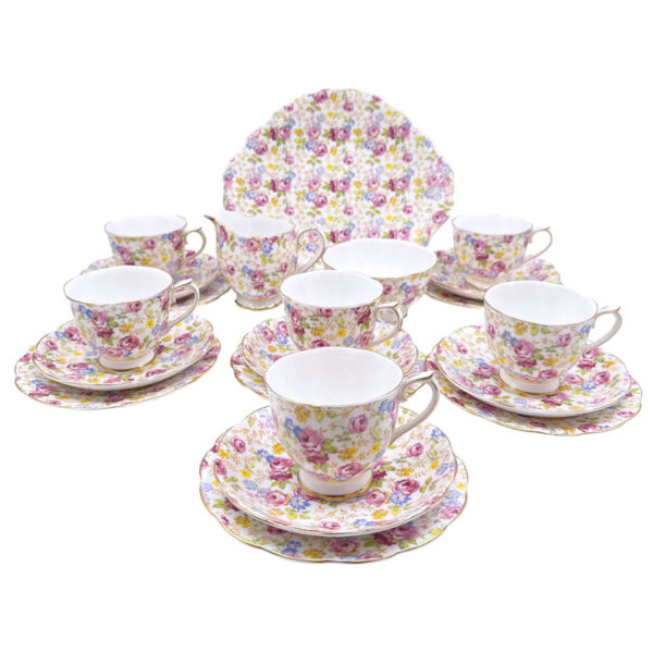 Royal Albert Crown China Floral Chintz 21 Piece Set C1925