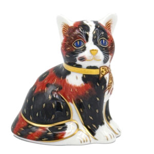 Royal Crown Derby Calico Kitten Paperweight 2007