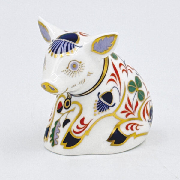Royal Crown Derby Sitting Piglet Paperweight 2003