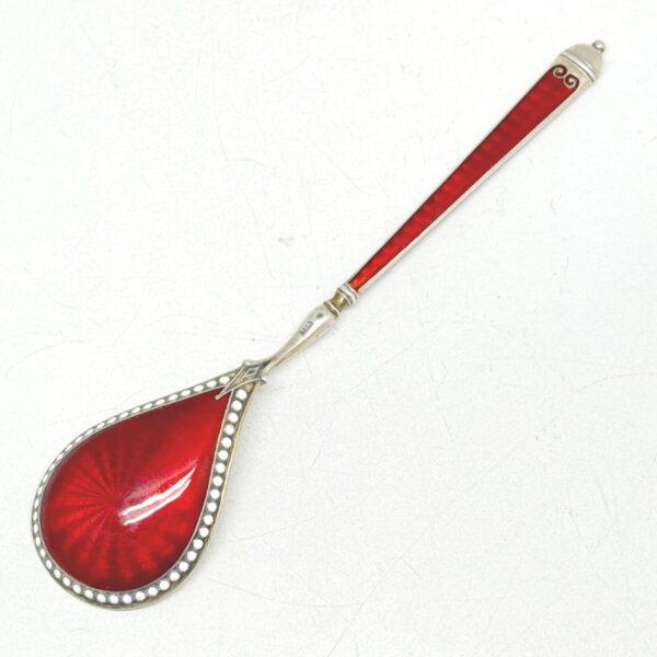 Russian Silver Saint Petersburg Enamel Spoon C1890