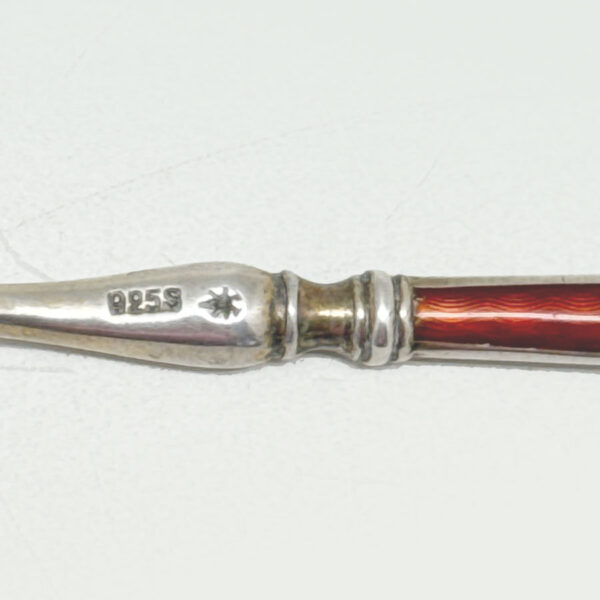 Russian Silver Saint Petersburg Enamel Spoon C1890