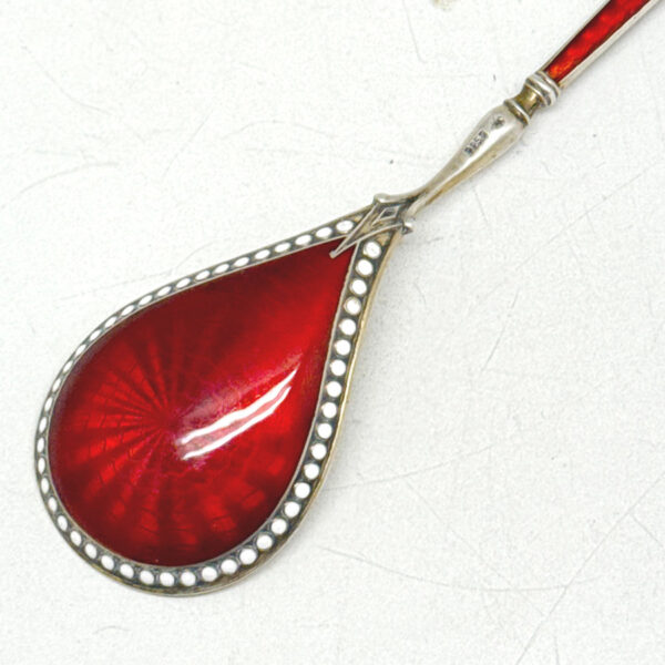 Russian Silver Saint Petersburg Enamel Spoon C1890