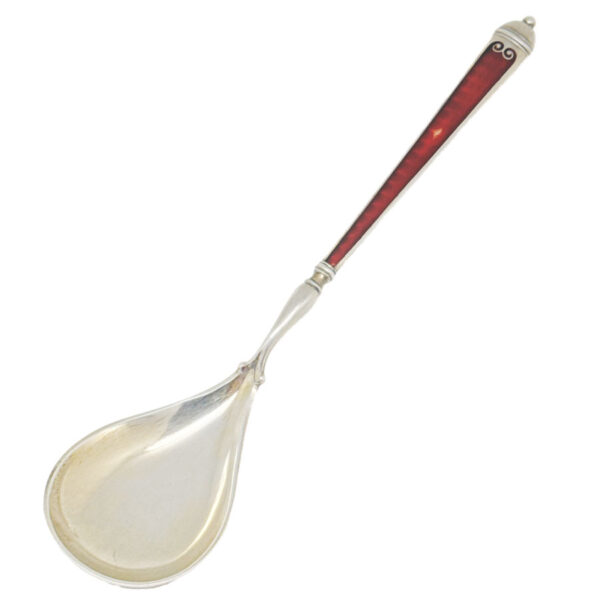 Russian Silver Saint Petersburg Enamel Spoon C1890
