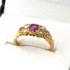 Victorian-15Ct-Gold-Garnet-and-Split-Pearl-Ring-Birmingham-1 15ct Gold Victorian Ring with Garnet and Split Pearl, Birmingham