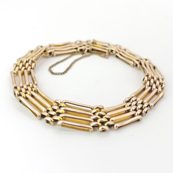 Victorian 9ct Rose Gold Gateleg Bracelet