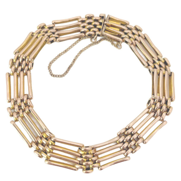 Victorian 9ct Rose Gold Gateleg Bracelet