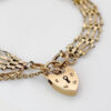 Victorian 9ct Rose Gold Gateleg Bracelet With Heart Lock