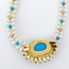 Victorian Seed Pearl and Turquoise Necklace C1880