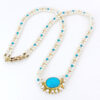 Victorian Seed Pearl and Turquoise Necklace C1880