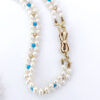 Victorian Seed Pearl and Turquoise Necklace C1880