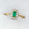 18ct Gold Emerald and Diamond Ring