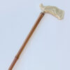 Art Nouveau Bamboo and Carved Ivorine Walking Stick