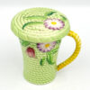 Carlton Ware Flowers and Basket  Covered Chocolate Cup