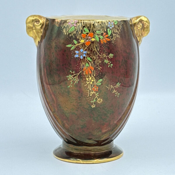 Crown-Devon-Lustreware-Floral-Enamel-Scene-Art-Deco-Vase-1 Crown Devon Lustreware Floral Enamel Scene Art Deco Vase