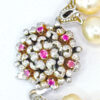 Cultured-Double-Strand-Pearl-Necklace-18ct-Gold-Ruby-Set-Clasp-2 Cultured Double Strand Pearl Necklace 18ct Gold Ruby Set Clasp