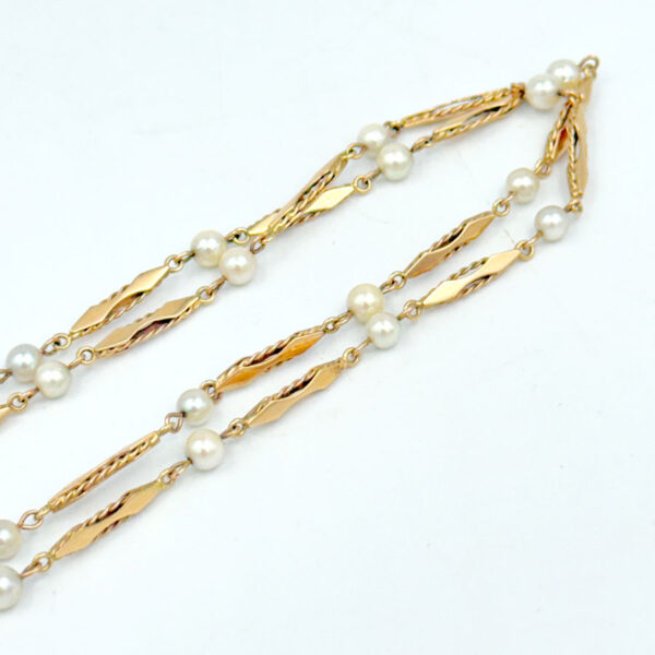 Cultured-Pearl-and-14ct-Gold-Necklace-3 Cultured Pearl and 14ct Gold Necklace