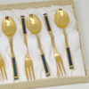 Eetrite 24ct Gold Plated Royal Albert Heirloom Cake Forks and Tea Spoons