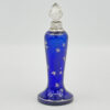 Hallmarked Silver Rim Cobalt Blue Glass With Silver Overlay Peacock