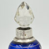 Hallmarked Silver Rim Cobalt Blue Glass With Silver Overlay Peacock
