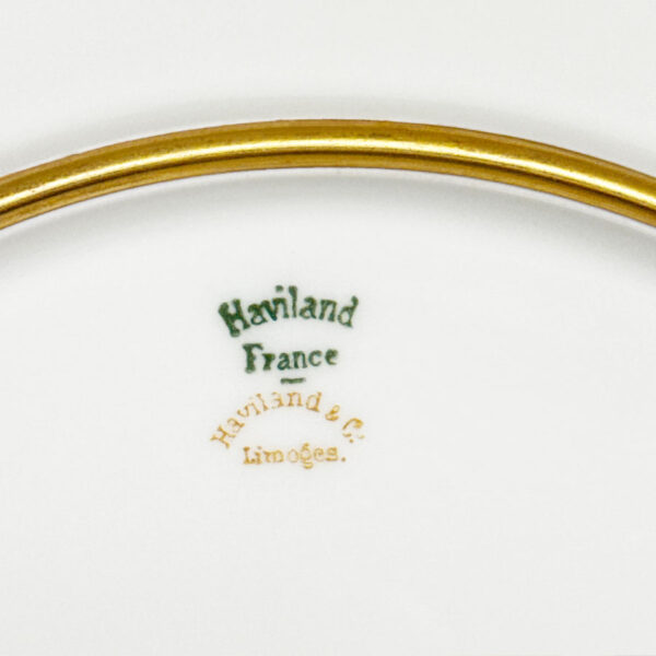 Haviland-And-Co-Limoges-Cobalt-Blue-Raised-Gilt-Border-Plate-3 Haviland And Co Limoges Cobalt Blue Raised Gilt Border Plate C1889